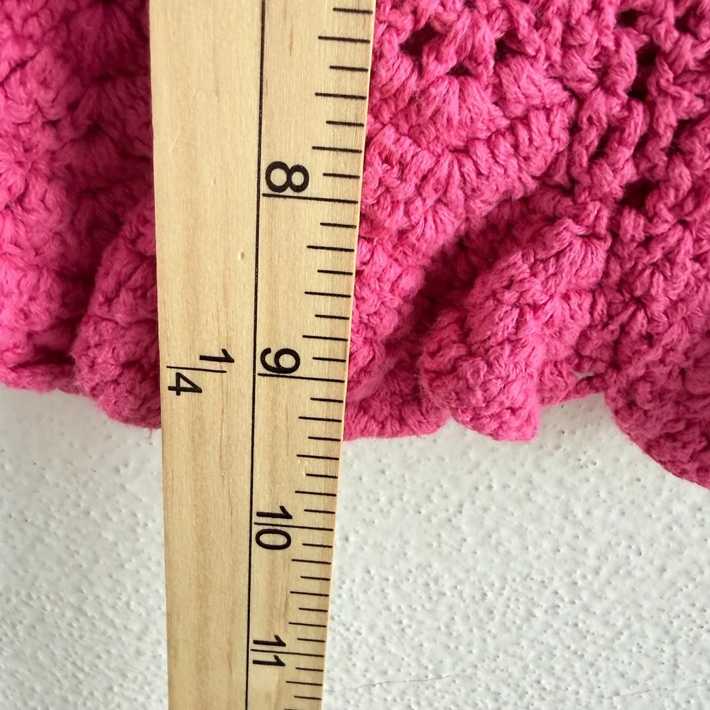 Vtg Gymboree Skirt Crochet Knit‎ Ruffle Mini Pink Toddler Girls 3T 100% Cotton